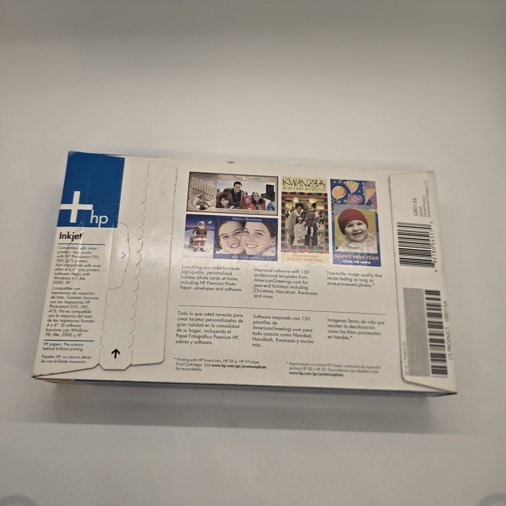 HP Holiday Photo Cards Q8015A Inkjet Glossy Printer 4x8'' 40 pack - Sealed - Picture 2 of 2